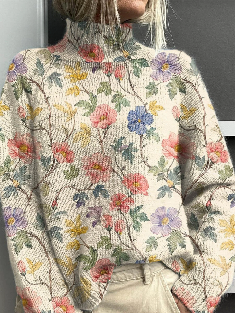 Terrey | Charmig kvinnas tröja med blommönster