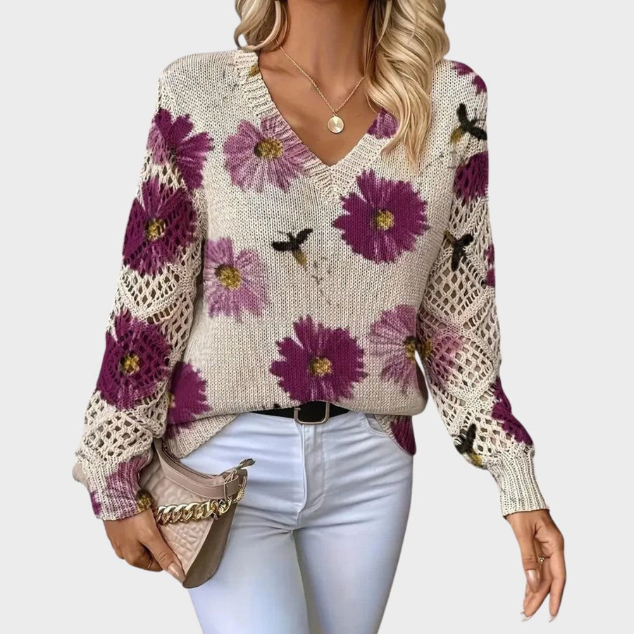 Hayden Trista™ | Elegant Blommig Tröja