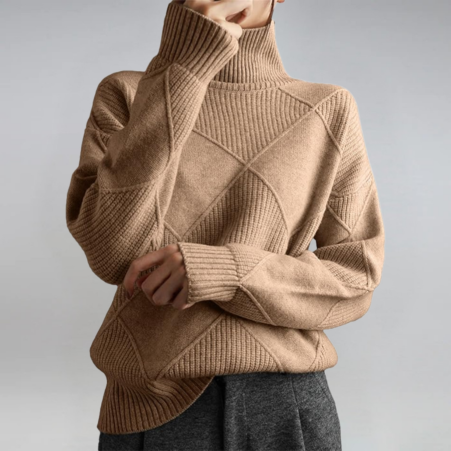 Lauren | Lyxig Cashmere Turtleneck Tröja