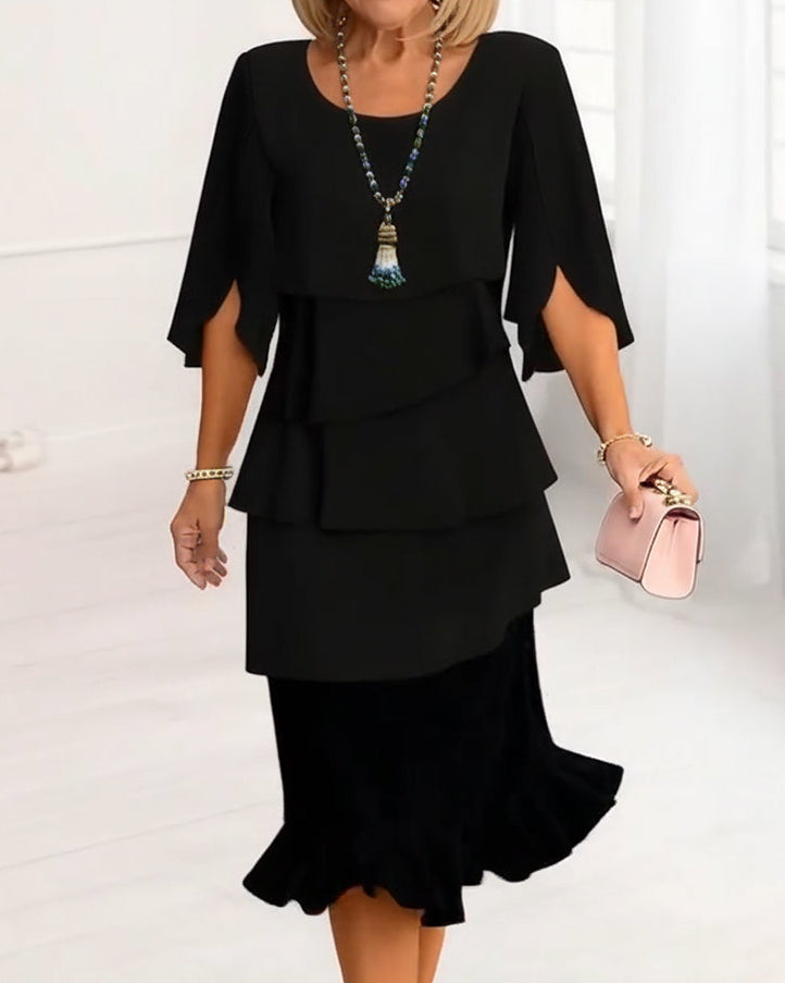 Patricia™ | Elegant klänning med volanger
