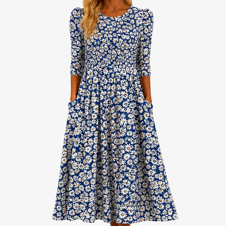 Ulrika™ | Blommig Maxiklänning