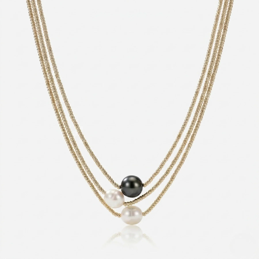Anna™ | Pärlhalsband i flera lager