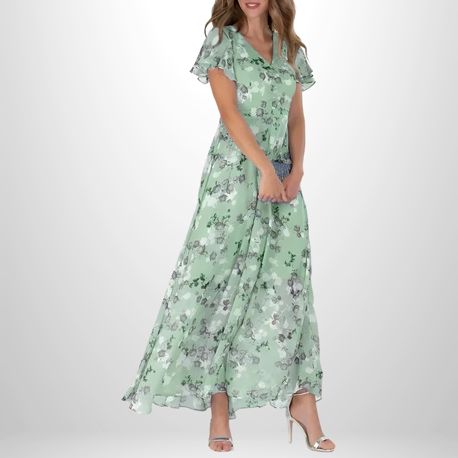 Alva™ | Blommig Maxiklänning
