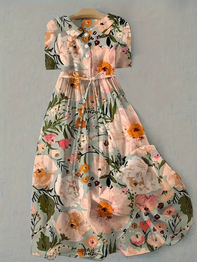 Greta™ | Sommarklänning med blommönster