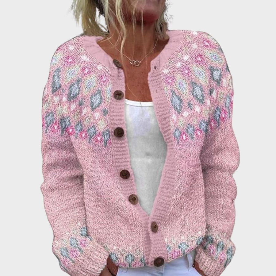 Sofie | Löst sittande cardigan med tryck