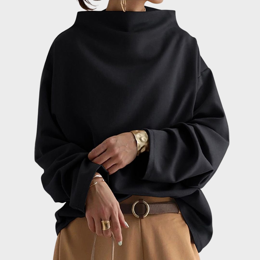 Elly | Höghalsad Mjuk Stickad Topp