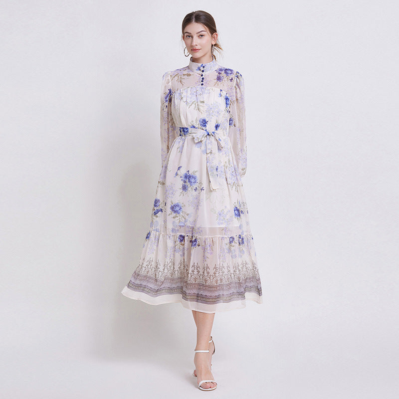 Sigrid™ | Blommig chiffongklänning