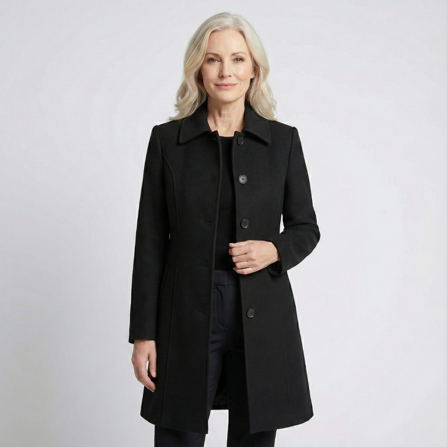 Josephine - Enkelknäppt Vinter Trench Coat
