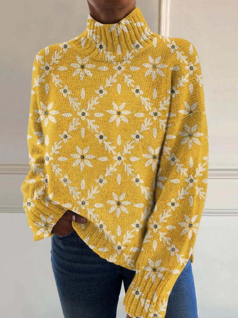 Jazy | Stilig vintage-inspirerad turtleneck-tröja