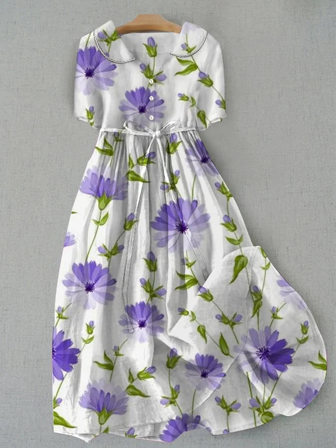 Karin™ | klänning med lavendelblommor