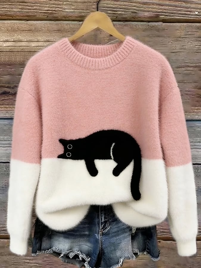 Luna | Konstnärlig topp med katt