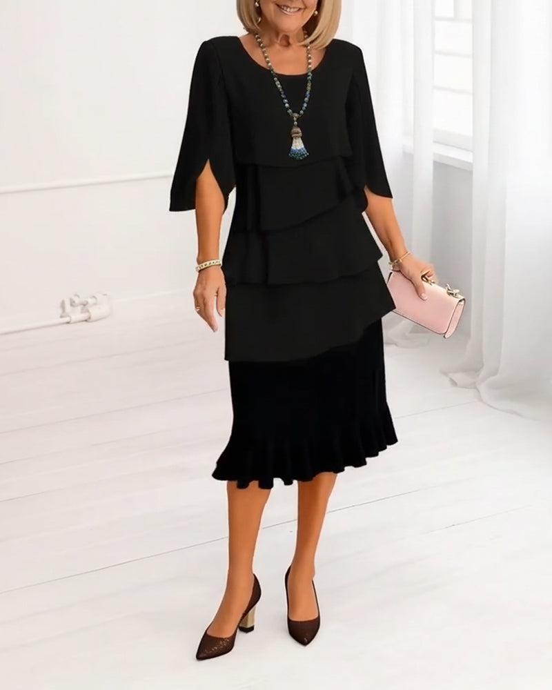 Patricia™ | Elegant klänning med volanger