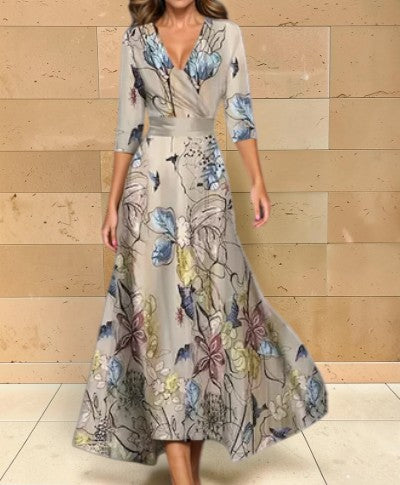 Vera™ | Elegant klänning med blommönster