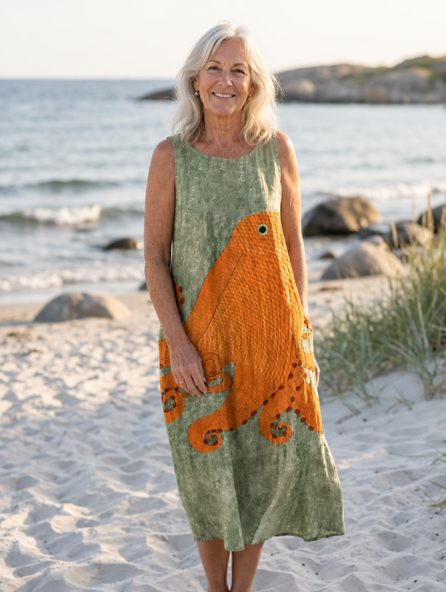 Lina | Oceanic Midi Klänning