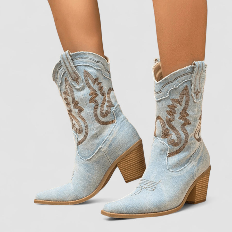 Selena – Ortopediska Denim Ankelskor