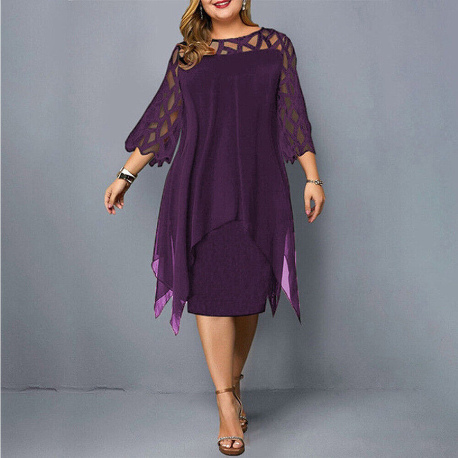 Isabella | Chic Plus Size Midi Klänning För Moderna Kvinnor
