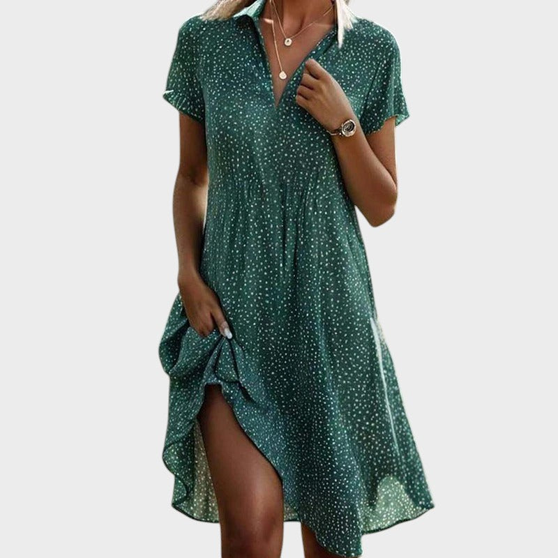 GWYN | POLKA DOT MIDI KLÄNNING